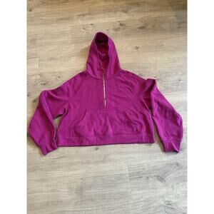 Lululemon Scuba Oversized Half Zip Hoodie Ripened Raspberry/Gold Size XL/XXL